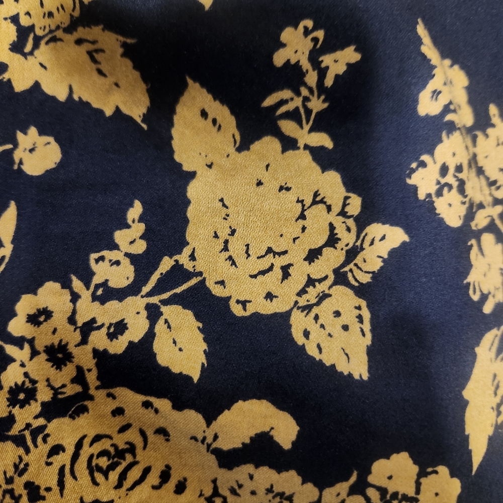 The Drop Floral Spaghetti-Strap Midi Dress in Black and Tan - Picture 7 of 10